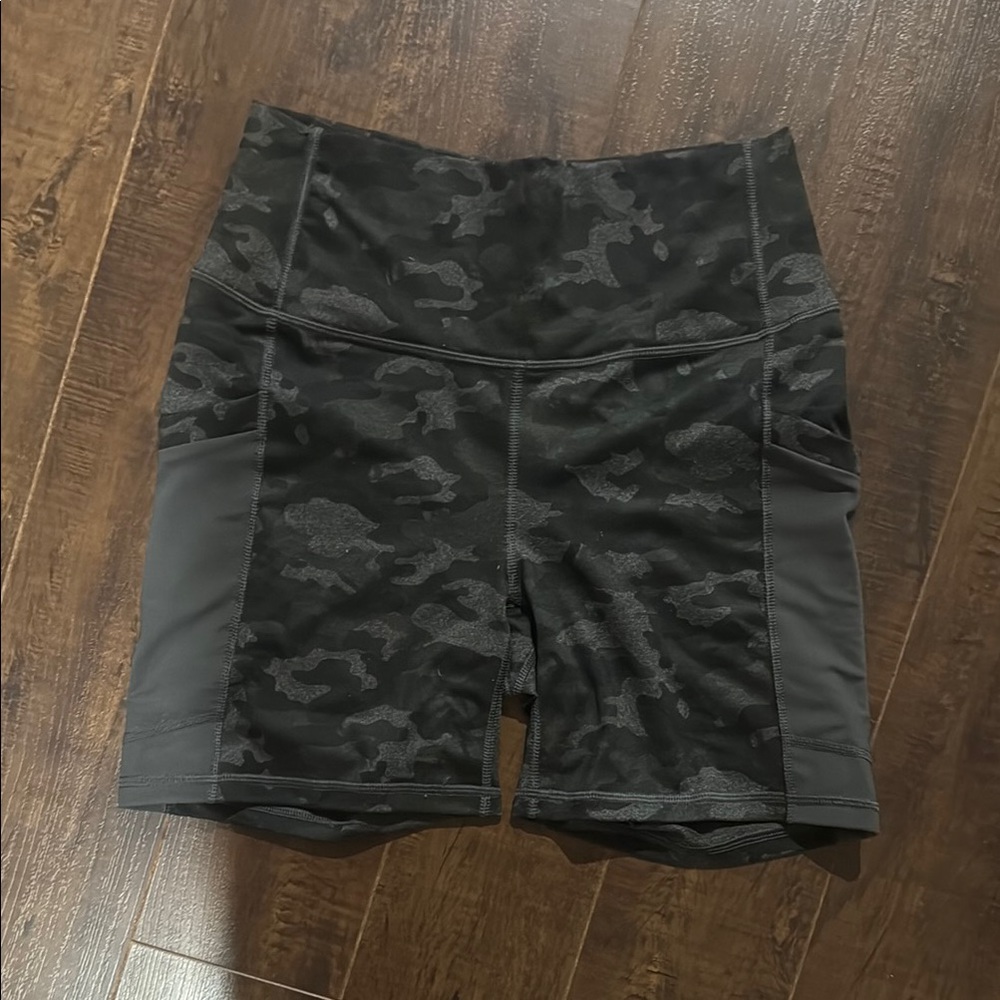 Fabletics Black Athletic Shorts High-Waisted Stretchy